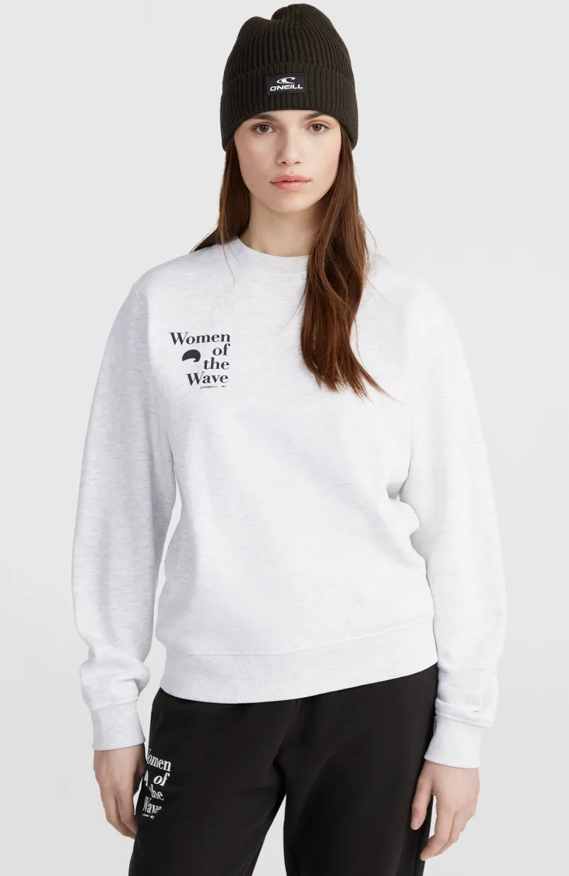 Women Of The Wave Crew Sweater | White Melange