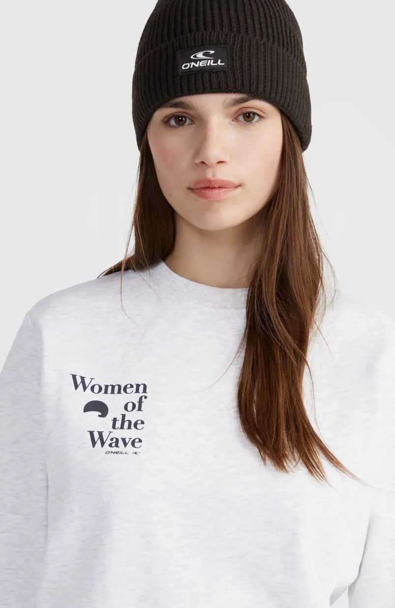Women Of The Wave Crew Sweater | White Melange