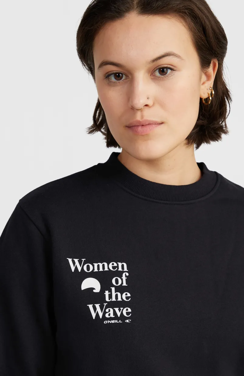 Women Of The Wave Crew Sweater | Black Out