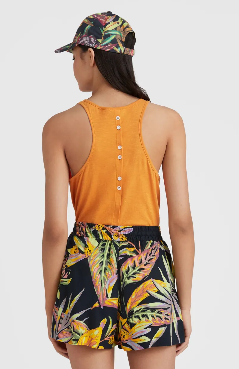 Zomershort Amiri Met Hoge Taille | Black Tropical Flower