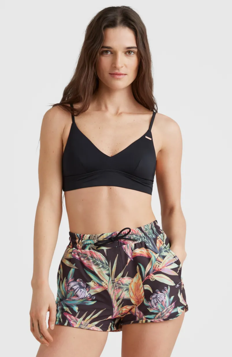 Zwemshort Anglet | Black Tropical Flower