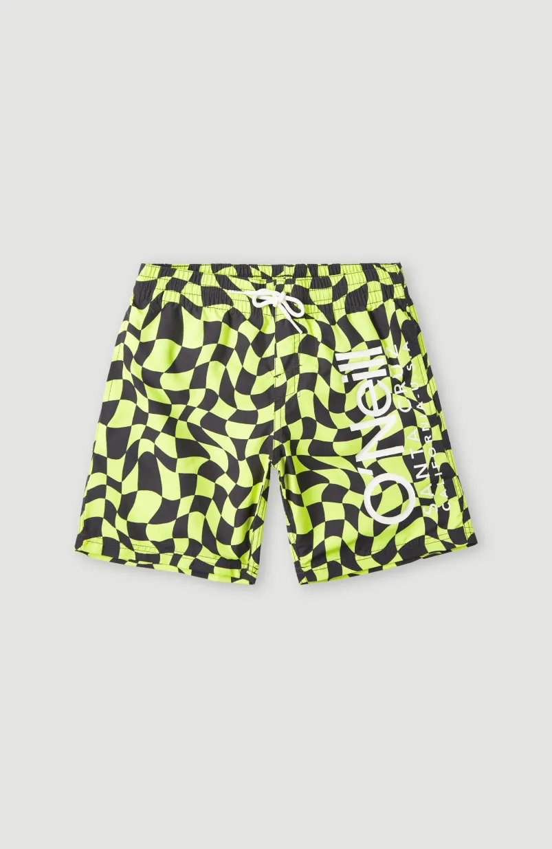 Zwemshort Cali Crazy 14'' | Yellow Checkboard