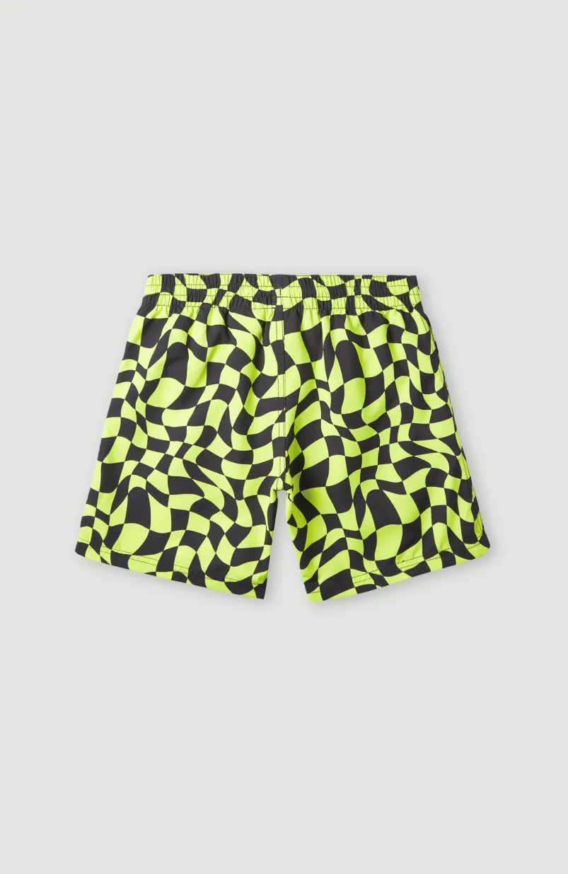 Zwemshort Cali Crazy 14'' | Yellow Checkboard