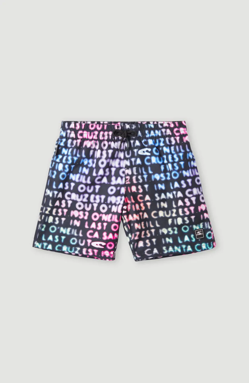 Zwemshort Cali Gradient 14'' | Black Neon Lights