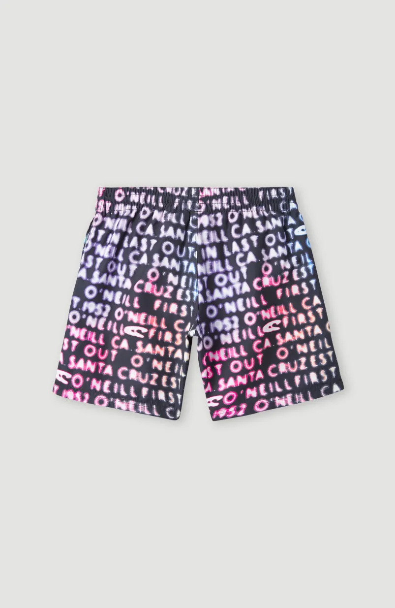 Zwemshort Cali Gradient 14'' | Black Neon Lights
