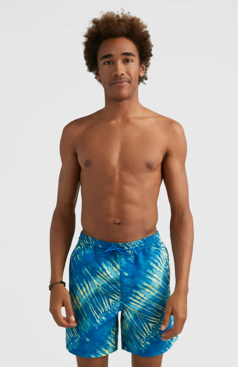 Zwemshort Cali Melting 16'' | Bright Blue Tie Dye