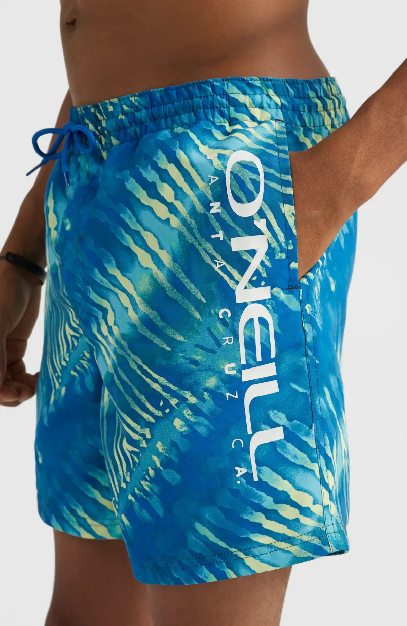 Zwemshort Cali Melting 16'' | Bright Blue Tie Dye