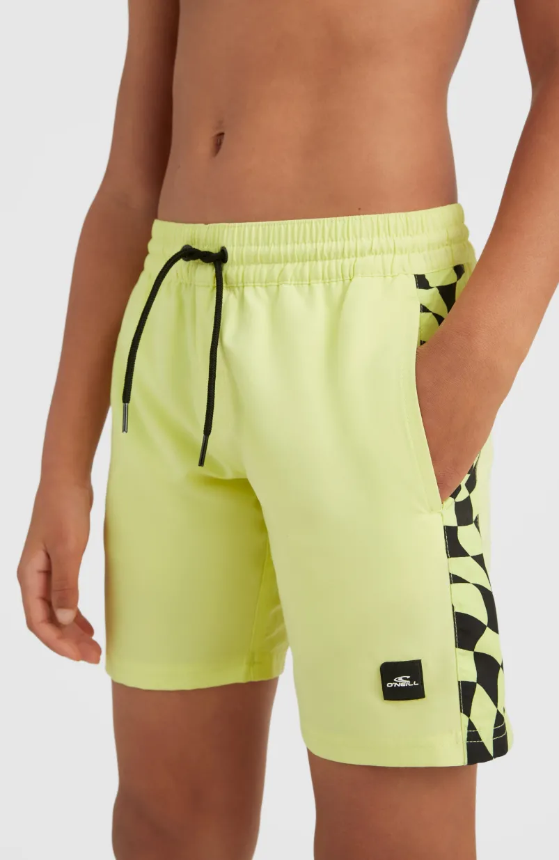 Zwemshort Cali Panel 14'' | Sunny Lime Colour Block