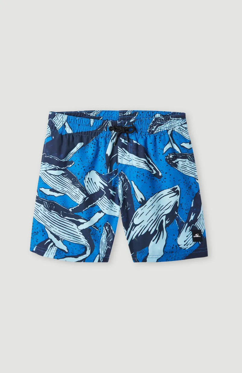 Zwemshort Cali Print 13'' | Blue Whales