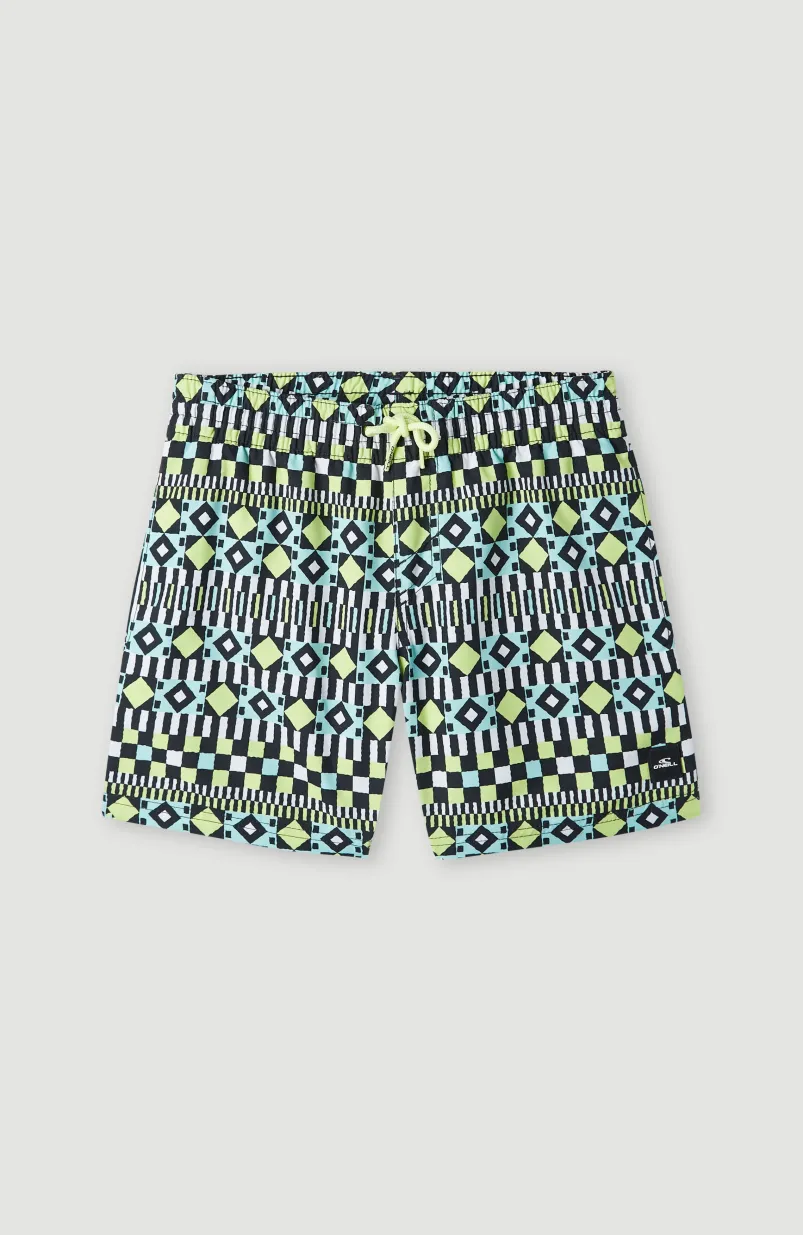 Zwemshort Cali Print 13'' | Black Future Fade