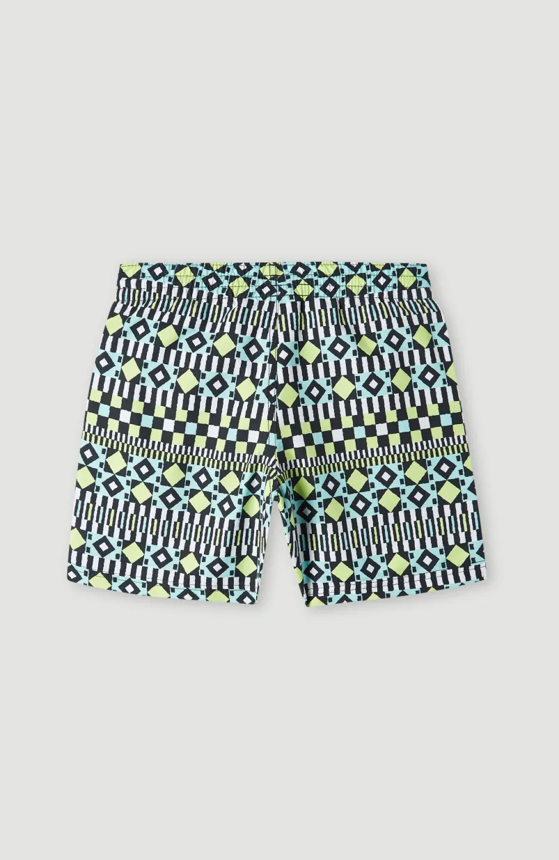 Zwemshort Cali Print 13'' | Black Future Fade