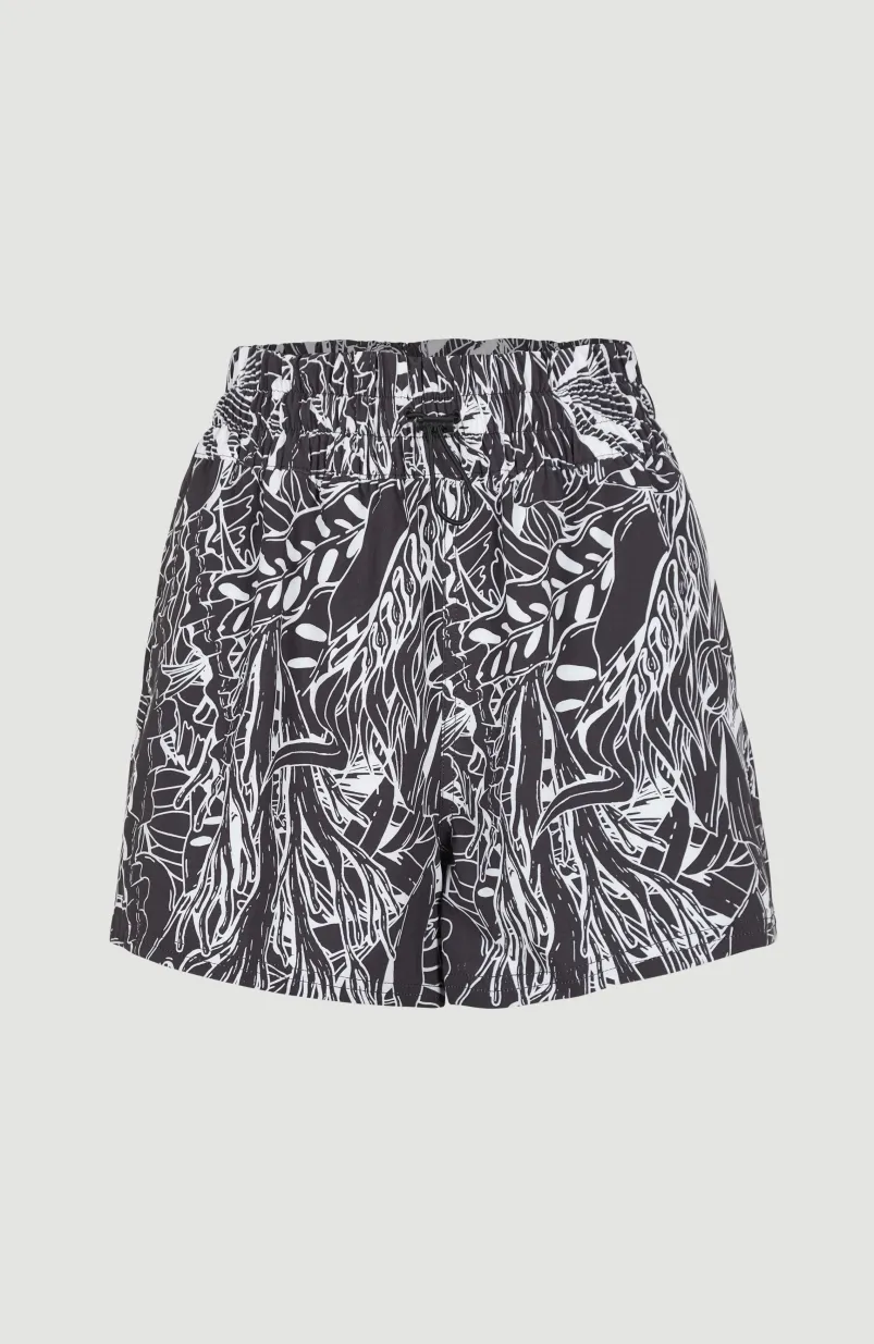 Zwemshort Ocean Mission | White . Black Comic Seaweed