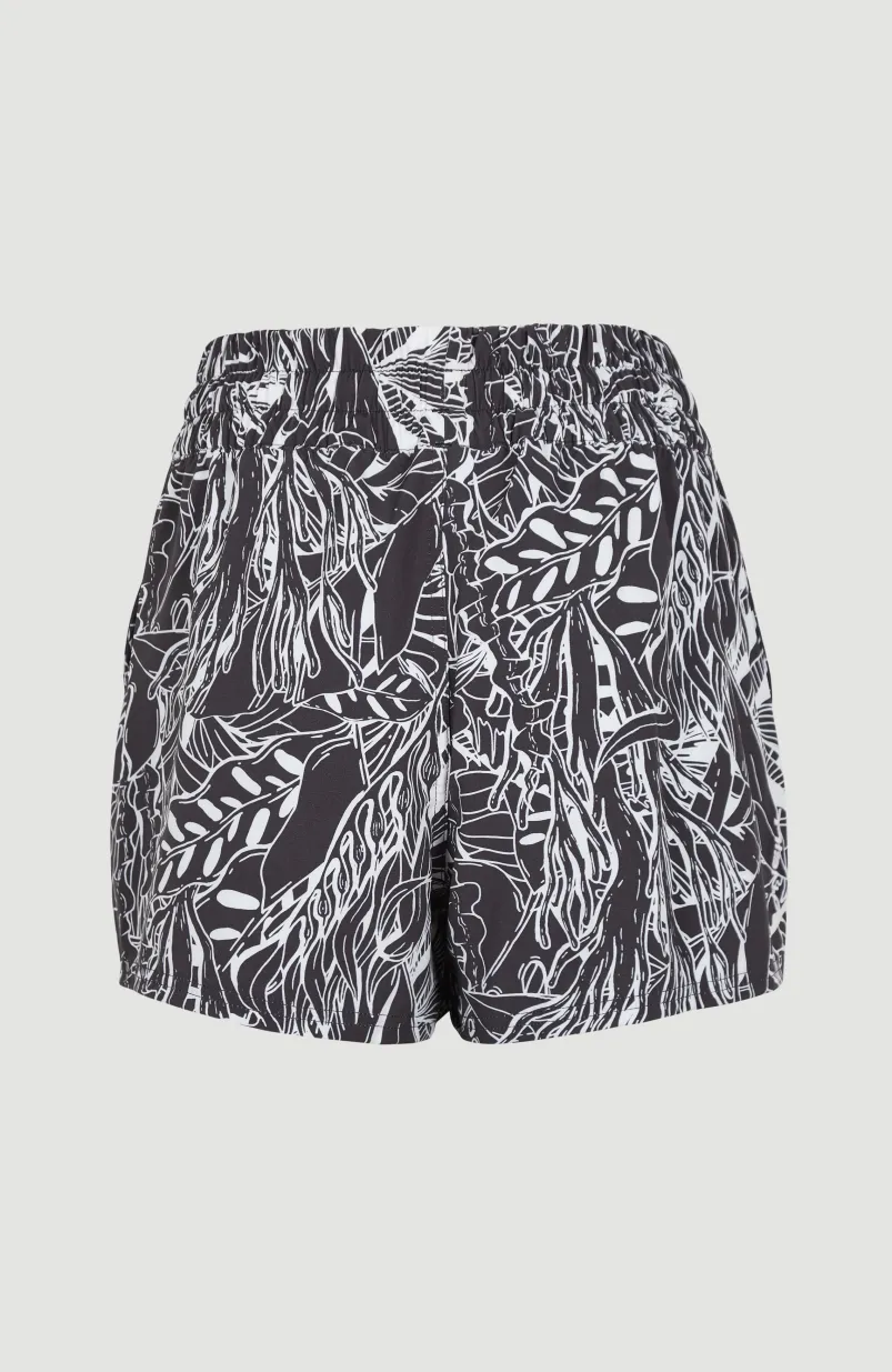 Zwemshort Ocean Mission | White . Black Comic Seaweed